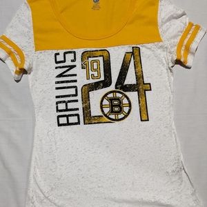 Boston Bruins NHL Licensed fitted t-shirt women's medium white/gold